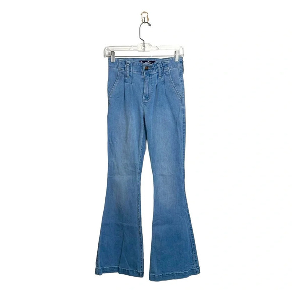 Hollister Light Wash Soft Stretch High Rise Flare Jeans 3 26 Women’s - Picture 1 of 13